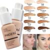 2PCS PHOERA Foundation, PHOERA Matte Liquid Foundation,PHOERA Makeup for Women, PHOERA Foundation Full Coverage Concealer, 30ml 24HR Matte Oil Control Concealer (2pcs- 104- Buff Beige)