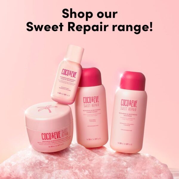 Coco & Eve Sweet Repair Repairing and Restoring Hair Mask. With Hyaluronic Acid, Vegan Keratin to Repair Dry Damaged Hair, Hydration & Shine. (212ml)