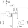 ENKI, Luna, BBT0065, Chrome, Thermostatic Bath Shower Mixer Valve, Deck Mounted, Solid Brass, Anti-Scald Device, Easy to Install Replacement Bath Shower Valve, 1-Year Guarantee