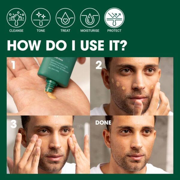 Shakeup Cosmetics Mens Tinted Moisturiser, Vegan Makeup for Men, Natural Coverage for Redness & Blemishes, 24hr Moisturisation with SPF, Easy Application, Light Shade, 50ml. Aka. LET'S FACE IT