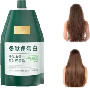 Polypeptide Keratin Hydrating Smoothing Hair Damage Repair Cream, Keratin Hair Mask, Nourishing & Conditioning Leave-In Deep Conditioner, for Dry & Damaged Hair (1PCS)
