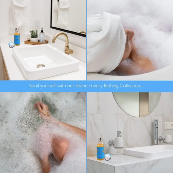 Di Palomo Orange Blossom & Honey Indulgent Luxury Bathing Collection. Bathing Bubbles 300ml & 2 Bath Bombs. Bubble Bath Body Wash & Bath Bomb Bath Set. Bubble Bath & Shower Gel Gifts for Women.