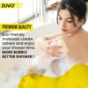 Zuvo Loofah Bath Sponge (4-Pack) – Soft & Durable Shower Puffs for Deep Exfoliation – Unisex Body Scrubber, Eco-Friendly and Skin-Safe, Assorted Colours.