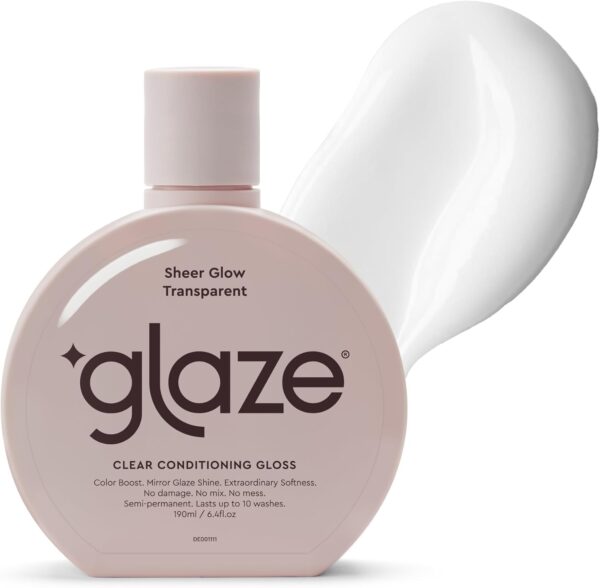 Glaze Super Gloss Sheer Glow Clear Conditioning Gloss – For All Hair Types & Colours, Including Treated – Transparent Hair Gloss that Boosts Colour, Shine & Hydration