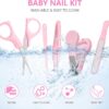 Vicloon Baby Nail Kit, 5-in-1 Baby Nail Care Set, Baby Nail Care Tool, Baby Manicure Set Includes Nail Clippers, Scissor, Earpick, Nail File and Tweezer for Newborn Infant Toddler