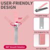 ZIZZON Manicure Set 18 in 1 Professional Pedicure Set Nail scissors Grooming Kit with Leather Travel Case Pink