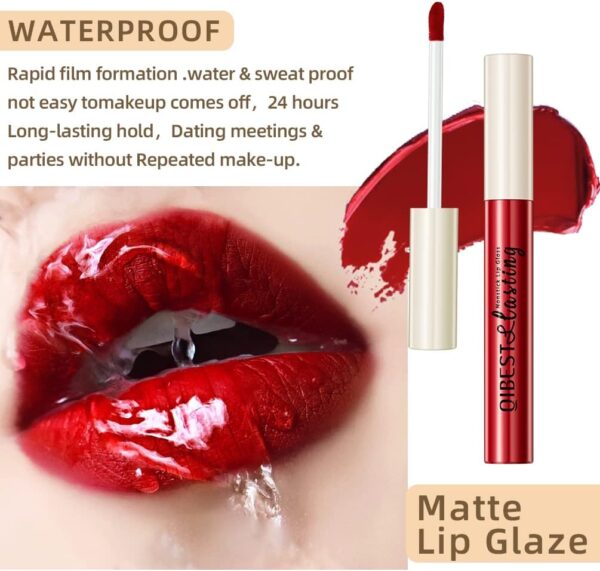 HQDA 12 Colors Matte Liquid Lipstick Set Velvety Lip Gloss Lip Kit Waterproof Long Lasting Wear Durable Nude Lip Gloss Beauty Cosmetics Gift Box Set (Set A), Pack Of 1