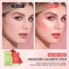 LOPHE 3 in 1 Blush Stick for Cheeks Lips Eyes, Long Lasting Lipstick Blusher Stick, Waterproof Lightweight Cream Blush, Moisturize and Blendable Blushers for Women Girls Cheeks Makeup (Hot Red)