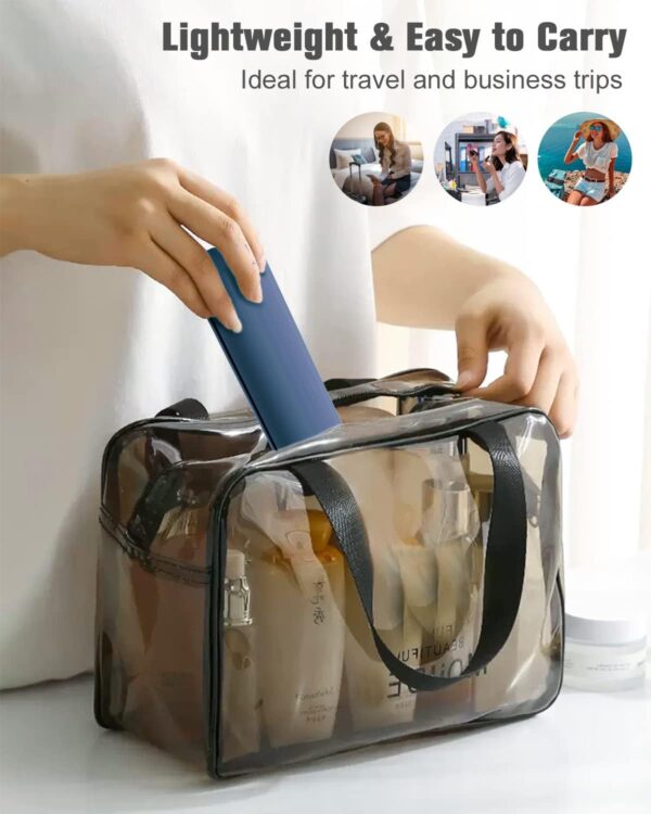 FERYES Makeup Brush Holder, Magnetic Closure Silicon Portable Cosmetic Face Brushes Holder, Soft and Sleek Makeup Tools Organizer for Travel- Blue