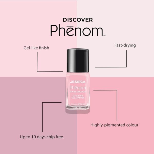 JESSICA Phēnom 3-Piece Nail Polish Gift Set | Long Lasting Nail Polish & Gel Effect Nail Varnish | Chip-Resistant & No UV Lamp Needed | Quick Dry Nail Polish Set & Top Coat | Daydream Trio | 3 x 14ml