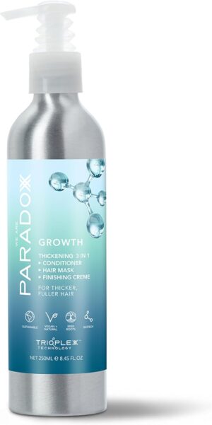 WE ARE PARADOXX Hair Conditioner 250ml, Growth Thickening 3-in-1, Hair Mask, Leave-In Treatment & Finishing Crème, Thicker Fuller Hair, Gift For Her, Travel Size, 99% Natural, Vegan and Cruelty Free