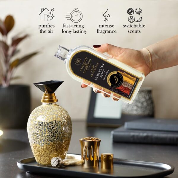 Ashleigh & Burwood | Moroccan Spice Lamp Fragrance | 500 ml | Made in The UK | Spicy and Woody Scent