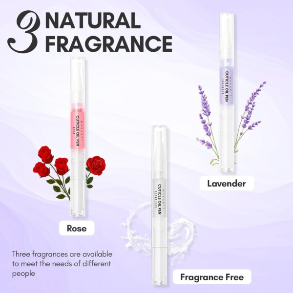 Makartt Cuticle Oil Pens - Nourishing Cuticle Oil for Nail Strengthener, Moisturizing, Natural Ingredients Nail Softener, Nail Oil Cuticle for Repairing Cracked and Dry, Ideal Cuticle Care Set 3PCS