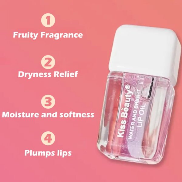 Leogony 4PCS Shimmer Korean Lip Gloss, Cute Lip Balm Makeup, Plump Hydrating Toot Lip Glow Oil Set