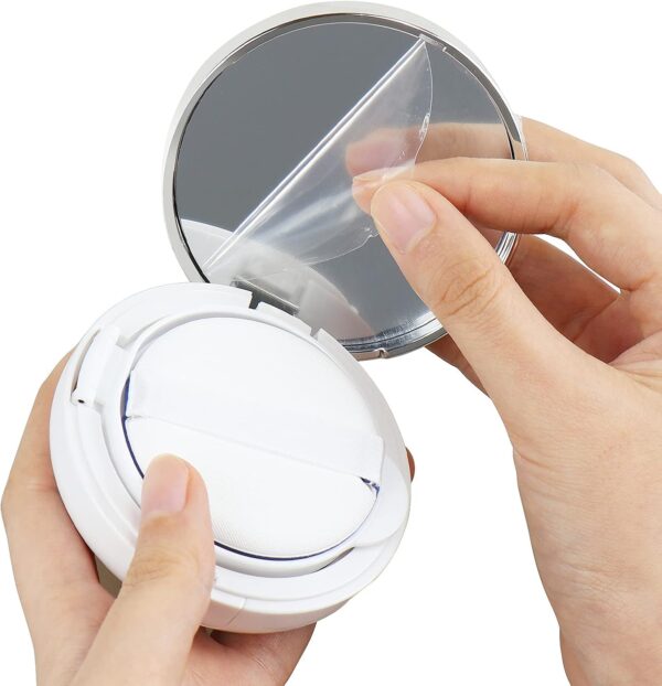 SelfTek Empty Foundation Puff Box Air Cushion Container for DIY BB/CC Cream Liquid Foundation with Mirror and Sponge Puff