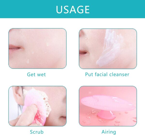 OBSCYON 6PCS Silicone Face Scrubber Kit, Manual Facial Cleansing Brush,Face Mask Brush, Exfoliating Lip Brush for Skin Care