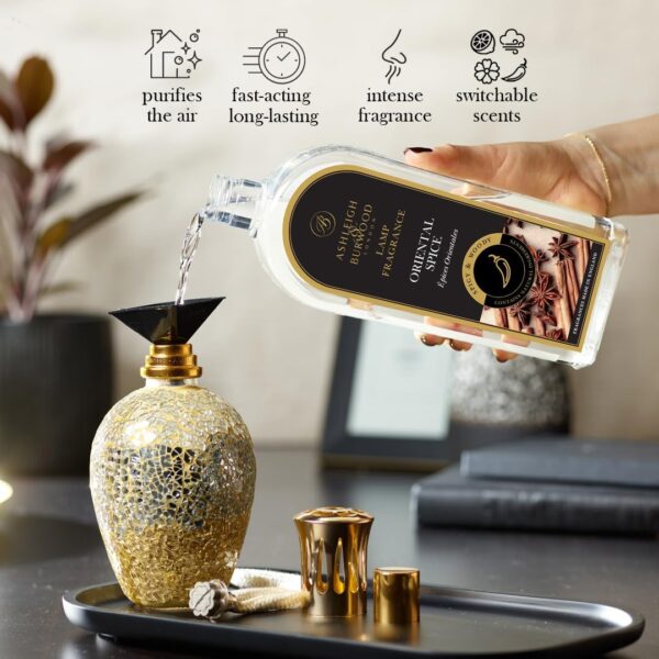 ASHLEIGH & BURWOOD | Oriental Spice Lamp Fragrance | 1000 ml | Made in the UK | Spicy & Woody Scent