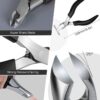 Softale Toenail Clippers Set 7 Pcs Ultra Sharp Curved Blade with Easy Grip Rubber Handle, Podiatrist Large Toe Nails Clippers for Thick & Ingrown Toenails, Premium Nail Treatment Tool Toenail Scissors