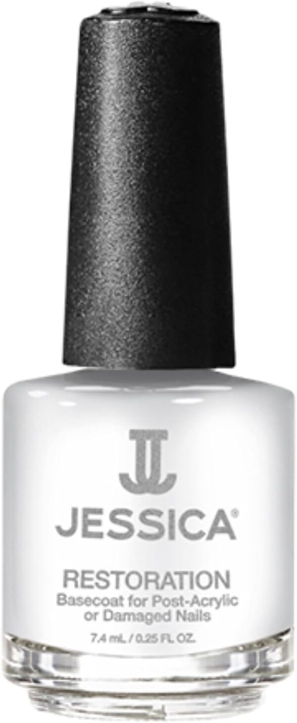 JESSICA Restoration Base Coat, Nail Varnish, Award Winning for Post Acrylic or Damaged Nails, 7.4ml