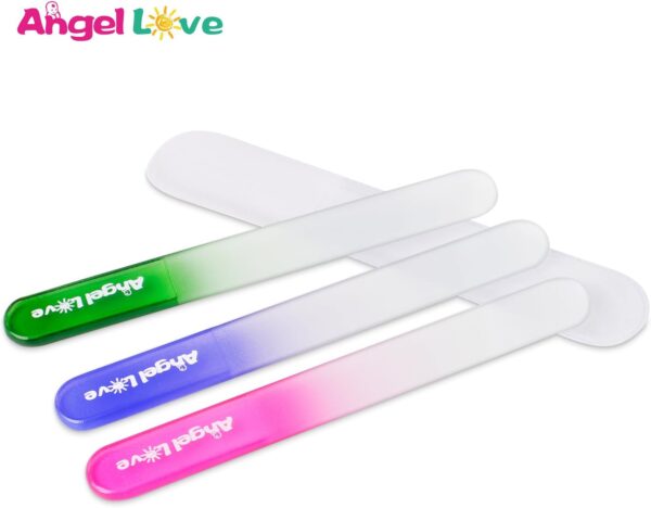 Angel Love Baby Nail File, 3 Pack, Emery Board Glass, Crystal for Babies, New Moms & Baby Shower(Gift Set), Qzf Color