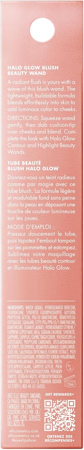 e.l.f. Halo Glow Blush Beauty Wand, Liquid Blush Wand For Radiant, Flushed Cheeks, Infused With Squalane, Vegan & Cruelty-free, Rosé You Slay