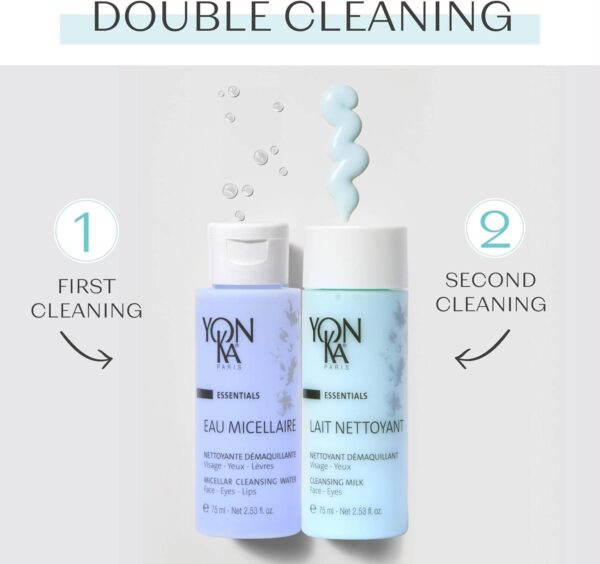 Cleansing Milk Yonka 75ml | 98% Natural Origin Gentle Makeup Remover Milk | Moisturises and Rebalances Skin | All Skin Types, Water Rinsing | Botanical Blend and Brown Algae (Travel Size)