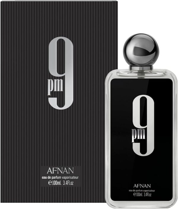 Afnan 9 pm Eau de Parfum (100ml) Spray Perfume For Men and Women - Afnan Arabic Perfume Signature Scent - Long-lasting Fragrance Suitable for Special Occasions - Vanilla, Amber, Warm Spicy Scent, EDP