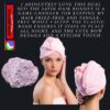 2 in 1 Hair Care Set, Shower Cap Bonnet and Microfiber Hair Towel Wrap, Pink 2-Piece Set