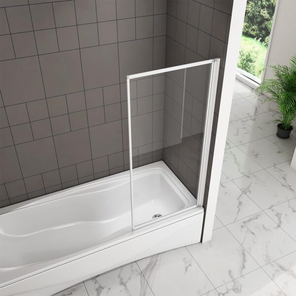 700x1400mm Pivot Shower Bath Screen 1 Fold Folding Bath Shower Screen