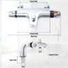 61Sn5LTHsKL._AC_SL1500_.jpg Chrome Thermostatic Bath Shower Mixer, Uten 38°C Safety Lock Anti-Scald, Thermostatic Shower Valve with Bath Filler Spout, Chrome Modern Mixer Tap Style