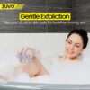 Zuvo Loofah Bath Sponge (4-Pack) – Soft & Durable Shower Puffs for Deep Exfoliation – Unisex Body Scrubber, Eco-Friendly and Skin-Safe, Assorted Colours.