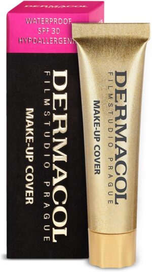 Dermacol Mini Full Coverage Foundation 13g, Liquid Matte Makeup with SPF 30, Waterproof Foundation for Oily Skin, Acne & Under Eye Bags, Long-Lasting Makeup Products Shade - 211