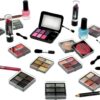 LOVE URBAN BEAUTY Hot Pink Makeup Vanity Case – 82-pcs Vegan Makeup Kit for Teens and Women with Eyeshadow, Blusher, Lipsticks and Nail Products – Fun Travelling Makeup Vanity Case for Girls