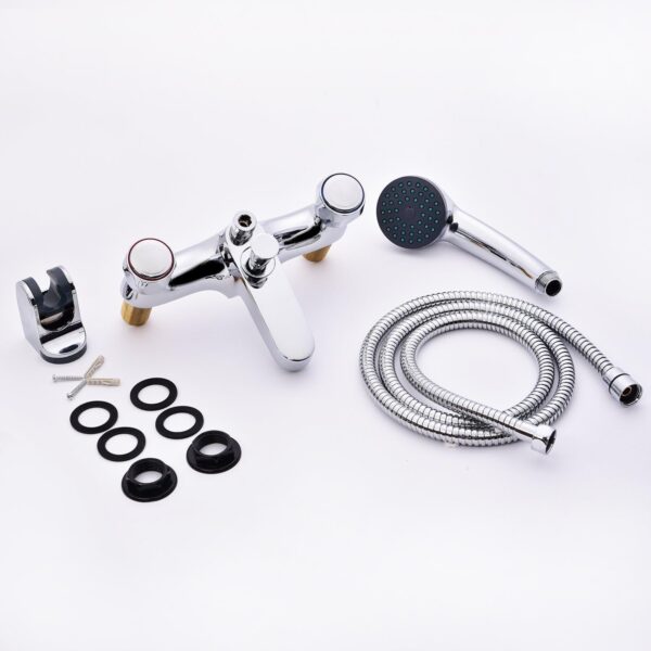 Hapilife Bathroom Bath Taps with Shower Attachment Mixers Chrome Brass Bath and Shower Taps