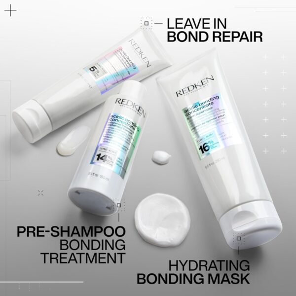 REDKEN Acidic Bonding Concentrate Leave-In Treatment, Bond Repair, Heat Protection, Adds Smoothness, Repairs and Protects, 150 ml