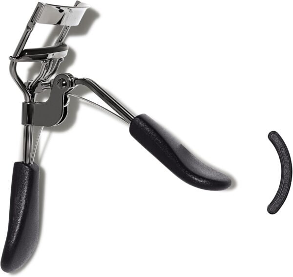 e.l.f. Pro Eyelash Curler Strong, Contoured, Lifting Creates Long Lasting, Eye-Opening, Voluminous Lashes Includes Additional Rubber Replacement Pad Gunmetal,84067
