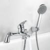 Coleniny Bath Tap with Shower Head and 1.5M Hose, Modern Bath Shower Mixer Tap, Single Lever Bath Mixer Tap Shower Kit for Bathtub and Shower, Bath Filler Mixer Tap Chrome, Solid Brass, 180mm Centres