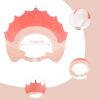 RosewineC Baby Shower Cap Shield for Eye and Ear Protection, Adjustable Hair Washing Bath Hat Shower Cap for Kids from 6 Months to 9 Years Old, Crown Shape (Pink)