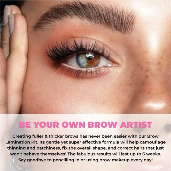 MIYA LASH | Brow Lamination Kit | Professional Eyebrow Lamination with Keratin | DIY Brow Lift Kit | Fuller, Thicker Brows for 6 weeks | Easy to Use | Includes Instruction, Treatment Tools & Brushes