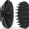 BEAUTAIL 1 Pack Silicone Body Scrubber Bath Shower Brush and 1 Pack Silicone Scalp Massager Shampoo Brush, Black