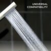 H&S Shower Head Universal Bath Shower Handheld Pencil Handset High Pressure Single Function Stainless Steel, chrome, 1644 blue