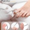 BEZOX Long Steel Nail File for Onychomycosis, Ingrown Nail，Thick and Fungal Nails with Dual-Ended Toenail Lifter – The Ultimate Manicure & Pedicure Tool for Men and Women’s Nail Care