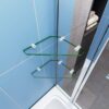1000x1500mm Chrome Pivot Bath Shower 6mm Glass Screen with Shelve&Towel Rail
