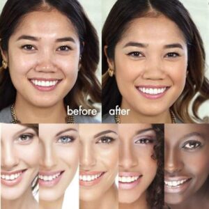 2PCS Flawless Colour Changing Warm Skin Tone Foundation, Makeup Base Nude Face Liquid Cover Concealer (2 Pcs Foundation)