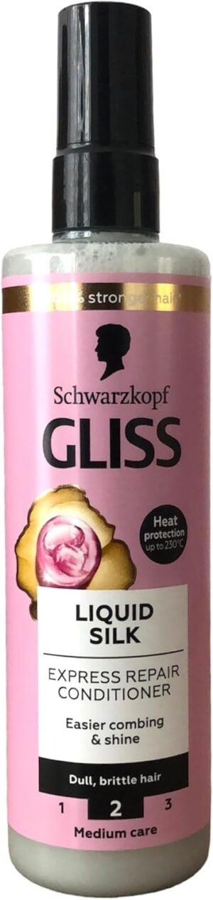 Gliss Kur Liquid Silk Express Repair Conditioner Spray 200ml/6.7 Fl. Oz. by Gliss