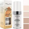Colour Changing Foundation, TLM Flawless Color Changing Warm Skin Tone Foundation for Mature Skin, Waterproof Naturally Blends Moisturizing Foundation Makeup Base Nude Concealer Full Coverage SPF 15