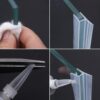 F Shape Bath Shower Screen Seal Strip Soft Rubber Shower Door Seal Strip 2 Metres Long Shower Seals Fits 6-10mm Glass for Curved and Vertical Screens or Doors (F-6MM)