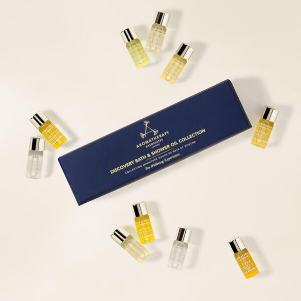 Aromatherapy Associates Discovery Collections Miniature Bath & Shower Oil Set, 10 x 3 ml, 100% Natural Formulation Infused Body Oil Body Treatment Home SPA