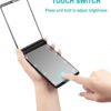 Rantizon Portable Makeup Mirror Dimmable 8 LEDs Lighted Mirror 1X & 2X Magnification Cosmetic Illuminated Handbag Mirror Foldable Double Facettes Pocket Mirror Compact Mirror