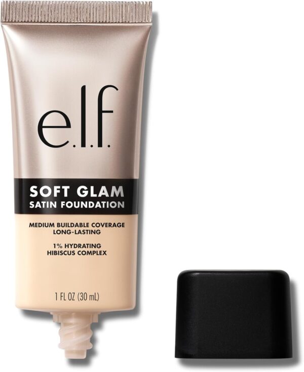 e.l.f. Soft Glam Foundation, Medium Coverage, Long-Lasting & Buildable Foundation For A Smooth, Satin Finish, Vegan & Cruelty-Free, 10 Fair Cool